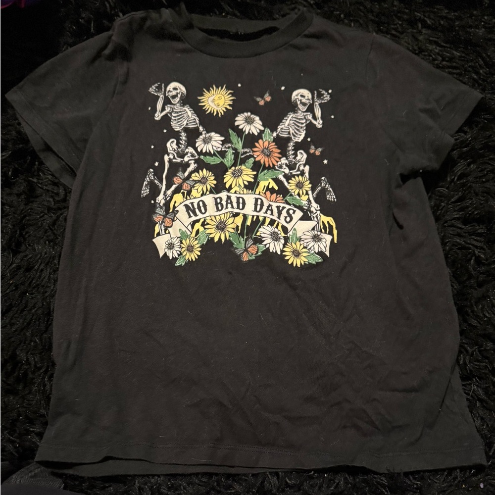 No Bad Days Kids Black Graphic Tee